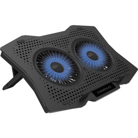 OMEGA - Cooler pad - Gaminig Laptopkoeler met 2 ventilatoren - max. 18”