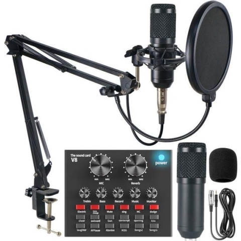 Studio Microfoon - Zwart - Inclusief Accessoires