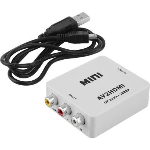 Heble TULP naar HDMI adapter - AV naar HDMI converter- Wit