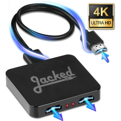 Jacked HDMI splitter 1 in 2 uit 4K – HDMI extender