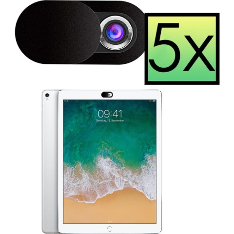 Webcam Cover Zwart Privacy Universeel Schuifje Privacy Bescherming - 5x