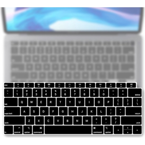 (US) QWERTY Keyboard bescherming - MacBook Air 13 inch (2020) - Zwart