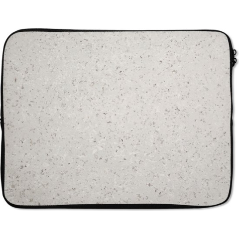 Laptop sleeve - Laptophoes - Graniet - Grijs - Wit - Design - Laptop cover - 15 6 Inch - Laptopcase