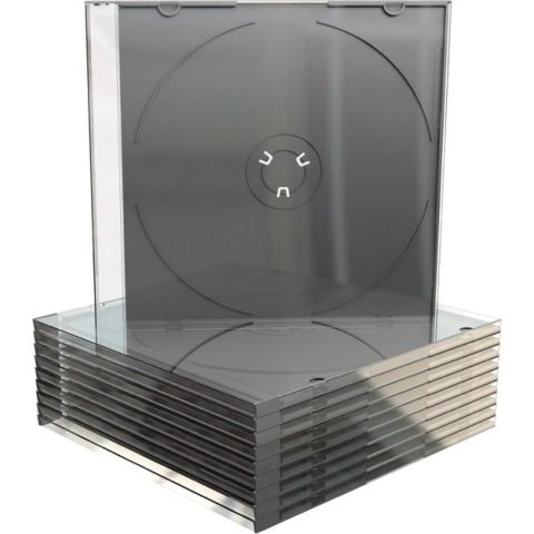 MediaRange BOX21-M CD-doosje Jewel case 1 schijven Zwart, Transparant