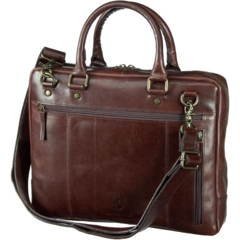 Leonhard Heyden Cambridge laptoptas 1-vaks 13 inch - Cognac