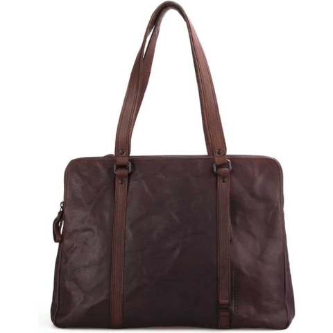 Spikes & Sparrow Leren Laptoptas 14 inch 92273 Bruin