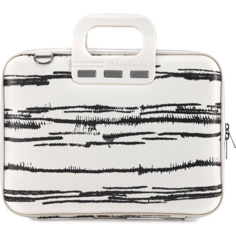 Bombata 13 inch Laptoptas - Black&White - 13,3 - Wit
