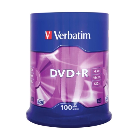 Verbatim 43551 DVD+R Matt Silver Schijven - 100 Stuks / Spindel