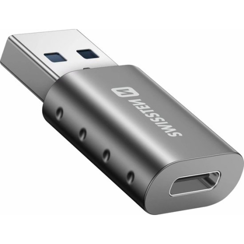 Swissten USB-C naar USB-A Adapter - Converter - Grijs