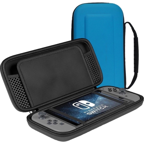 Hoesje Voor Nintendo Switch OLED Case Hoes Hard Cover - Blauw