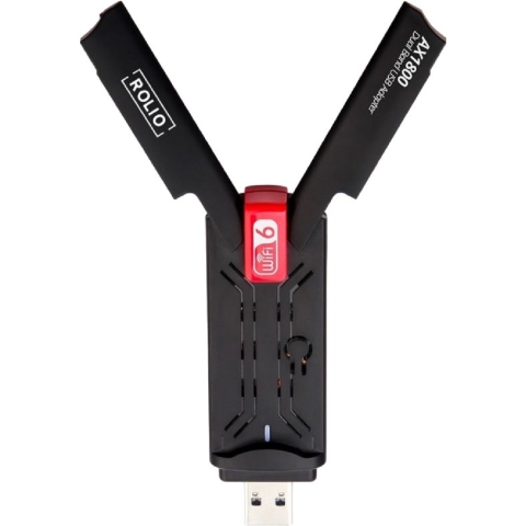 Rolio WiFi adapter USB - 1800Mbps - WiFi 6 - Dual Antenne