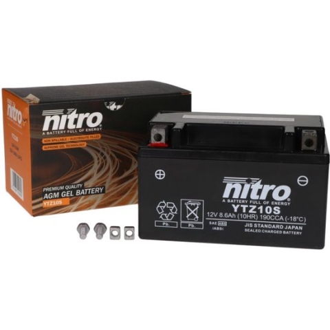 Nitro GEL accu - 12V 8.6Ah - ntz10s - onderhoudsvrij