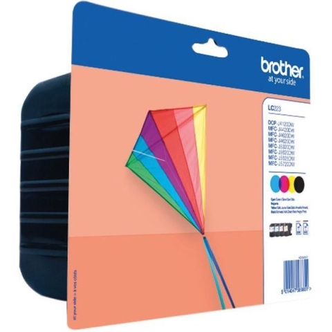 Brother LC-223VALBPDR - Inktcartridges - Zwart / Cyaan / Magenta / Geel