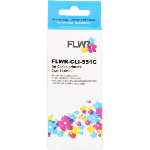 FLWR - Inktcartridge / CLI-551C / Cyaan - Geschikt voor Canon