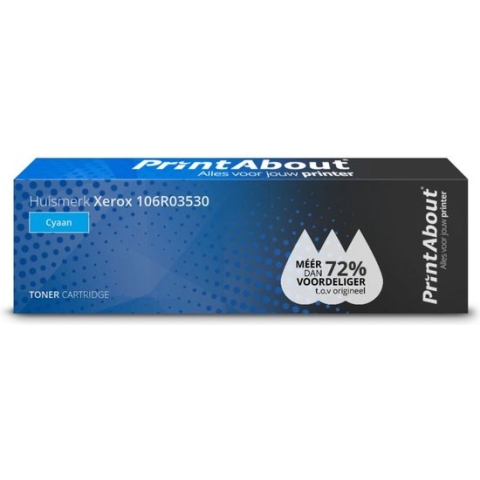 PrintAbout huismerk Toner 106R03530 Cyaan geschikt voor Xerox
