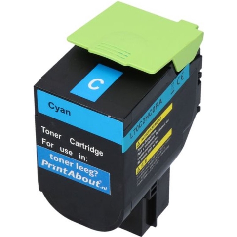 PrintAbout huismerk Toner 70C2HC0 (702HC) Cyaan Hoge capaciteit geschikt voor Lexmark