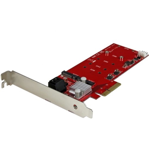 StarTech 2x M.2 NGFF SSD RAID controller kaart met 2x SATA III poorten - PCIe