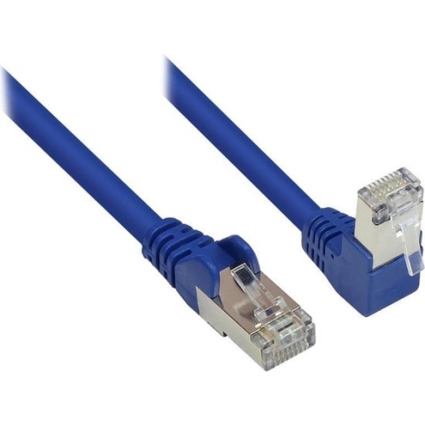 S/FTP CAT6 Gigabit netwerkkabel haaks/recht / blauw - 5 meter
