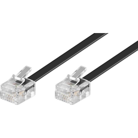 RJ11 - RJ11 telefoonkabel / zwart - 3 meter