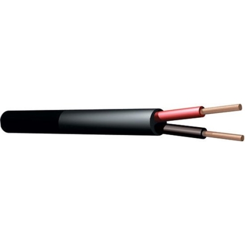 Luidsprekerkabel - Rol van 50 meter PD Connex luidsprekerkabel (100V) - 2x 1,5mm - 15A - Zwart