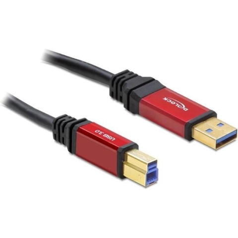 Delock - USB 3.0 B Kabel - Zwart - 3 meter