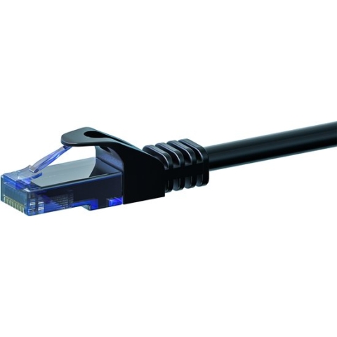 Danicom UTP CAT6a patchkabel / internetkabel 1 meter zwart - 100% koper - netwerkkabel
