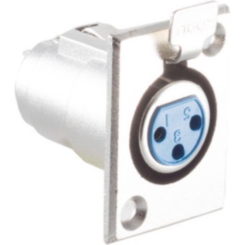 XLR 3-pins (v) inbouw connector / grijs