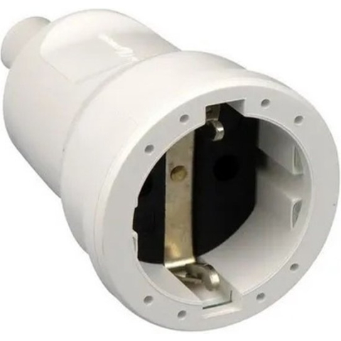 ABL PVC Contrastekker + RA - 16A 230V - Wit - Veilige aansluiting - Betrouwbare kwaliteit