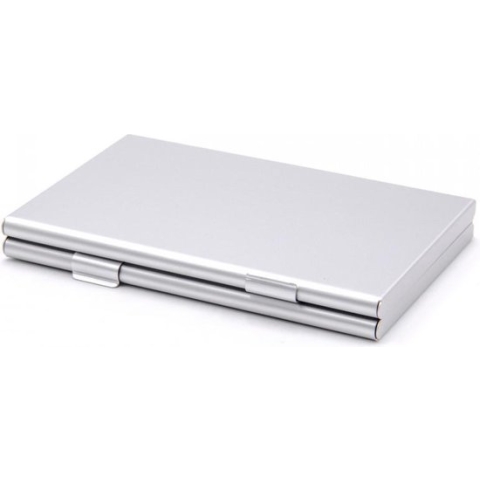 Opbergbox voor 2 SD en 16 Micro SD geheugenkaarten / aluminium