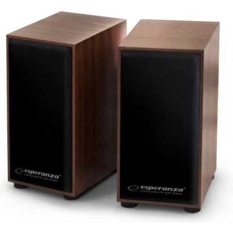 Esperanza Stereo Speakers 2.0 Folk - met houten behuizing