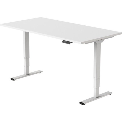 Office Hero® Cosmic Elektrisch - Zit sta bureau in hoogte verstelbaar wit frame - Game bureau - Computertafel - Werktafel - 140x80 - Wit