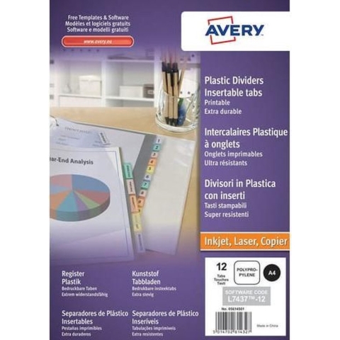 Avery insteekmappen Showtas A4 Avery PP m/tabs/set 12