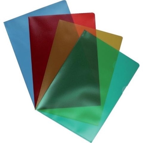 Insteekmap L-model Quantore - A4 - PP - 0.12mm - 4 kleuren - 100 stuks