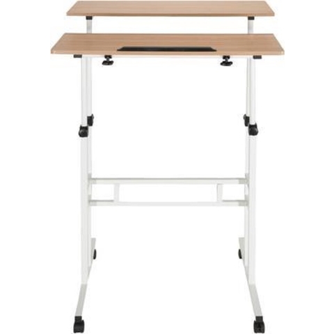 WORKSTATION I | 80x60 - Staantafel Wit / eik