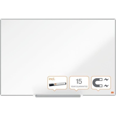 Nobo Impression Pro Magnetisch Whiteboard Van Staal Met Pennengoot - Inclusief Nobo Whiteboard Marker - 900x600mm - Wit
