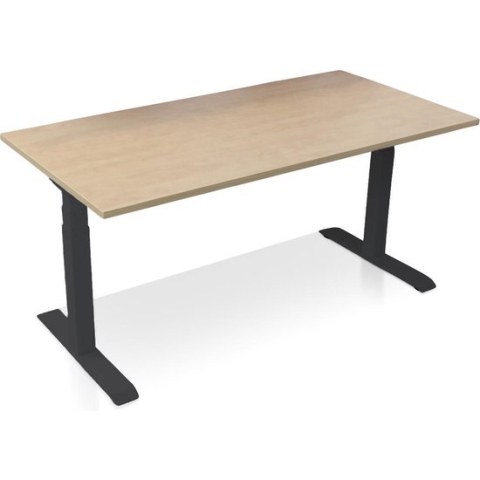 Zit-sta bureau elektrisch verstelbaar - MRC PRO NEN-EN 527 | 180 x 80 cm | frame zwart - blad wild peren | Memory functie met USB | 150kg draagvermogen
