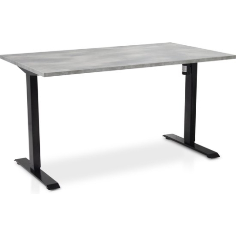 Zit-sta bureau elektrisch verstelbaar - MRC EASY | 140 x 80 cm | frame zwart - blad betonlook