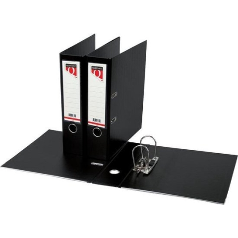 10x Ordner Quantore A4 80mm PP zwart - set 10 stuks