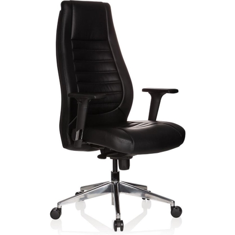 Directiestoel - Verstelbare Armleuning - Kunstleder - Zwart - Ergonomisch