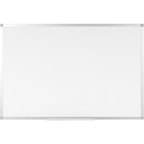 Quantore whiteboard magnetisch - 90x120 cm - Gelakt staal - Met afleggoot