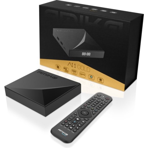 Amiko A11 Gold 4K Android OTT Media Streamer