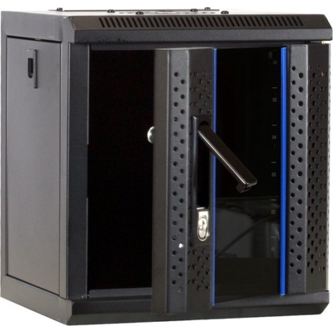 DSIT 10 inch 4U serverkast / serverbehuizing met glazen deur 312x310x264mm (BxDxH)