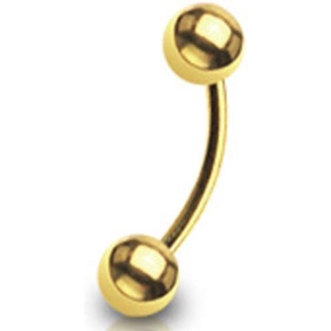 Piercing rond gold plated