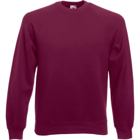 Fruit Of The Loom Unisex Raglan Mouwen Belcoro® Sweatshirt (Bordeaux)