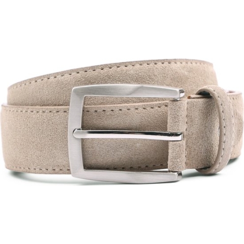 Riem Suede Wit Beige - Suitable - Taille maat 105cm - Suede - Dames & Heren riem Effen