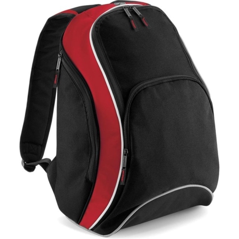 Bagbase Teamwear Rugzak Black/Classic Red/White 21 Liter