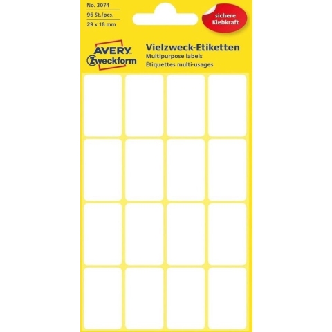 Huismerk Avery 3074 Handmatige Etiket29x18mm