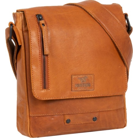 Mustang® San Marino schoudertas leer cognac 21x7x27cm