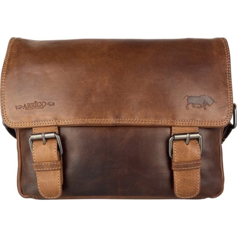 Schoudertassen Vrouw Messenger Bag Schoudertas Dames - Leer - Crossbody - Cognac
