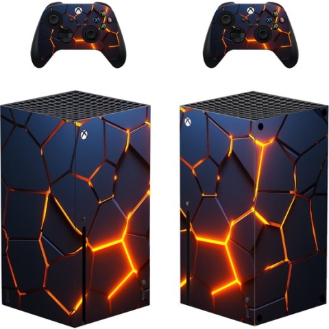 Xbox Series X - Console Skin - Volcano - 1 console en 2 controller stickers